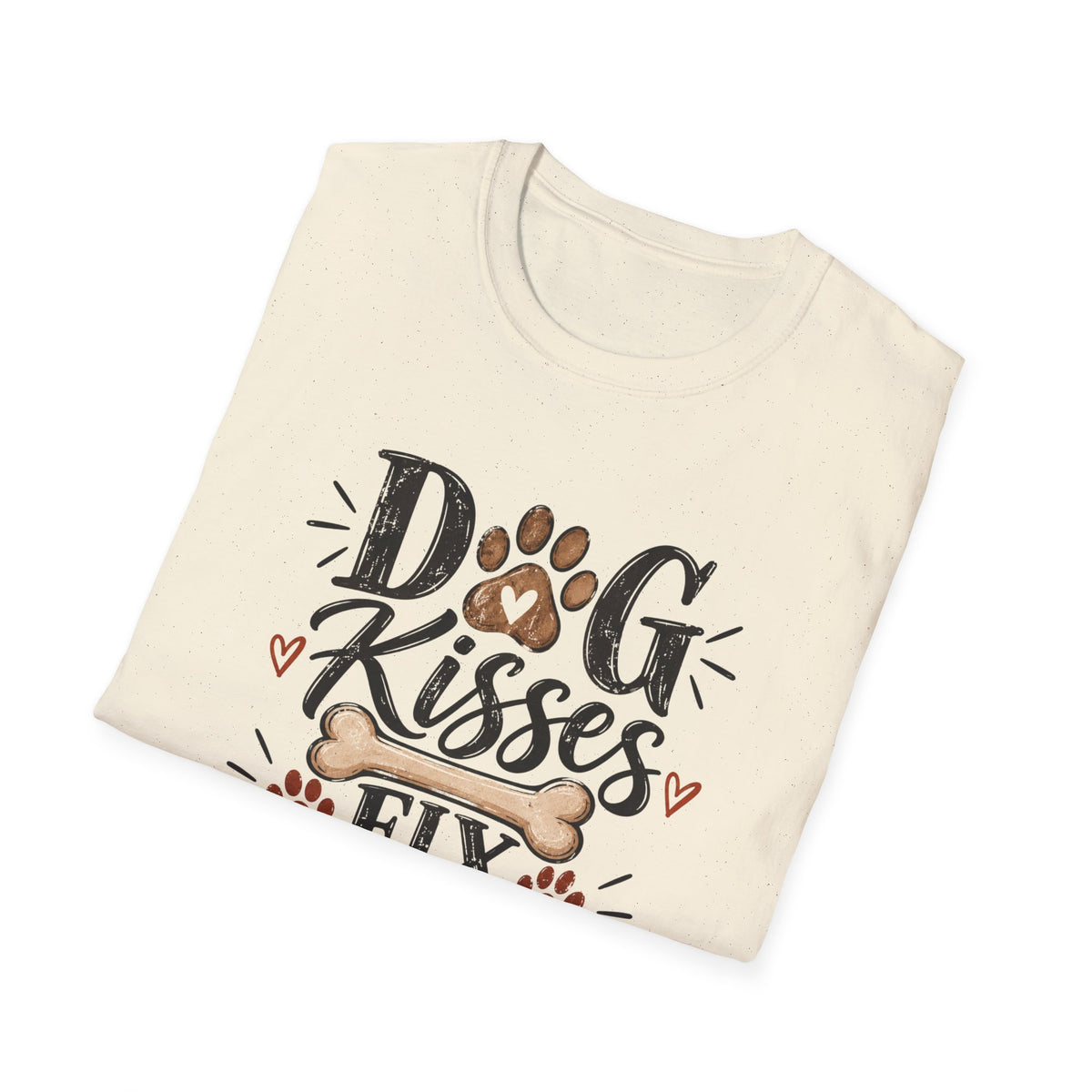 Dog Kisses Fix Everything T-Shirt | Cute Dog Lover Shirt | Funny Pet Tee