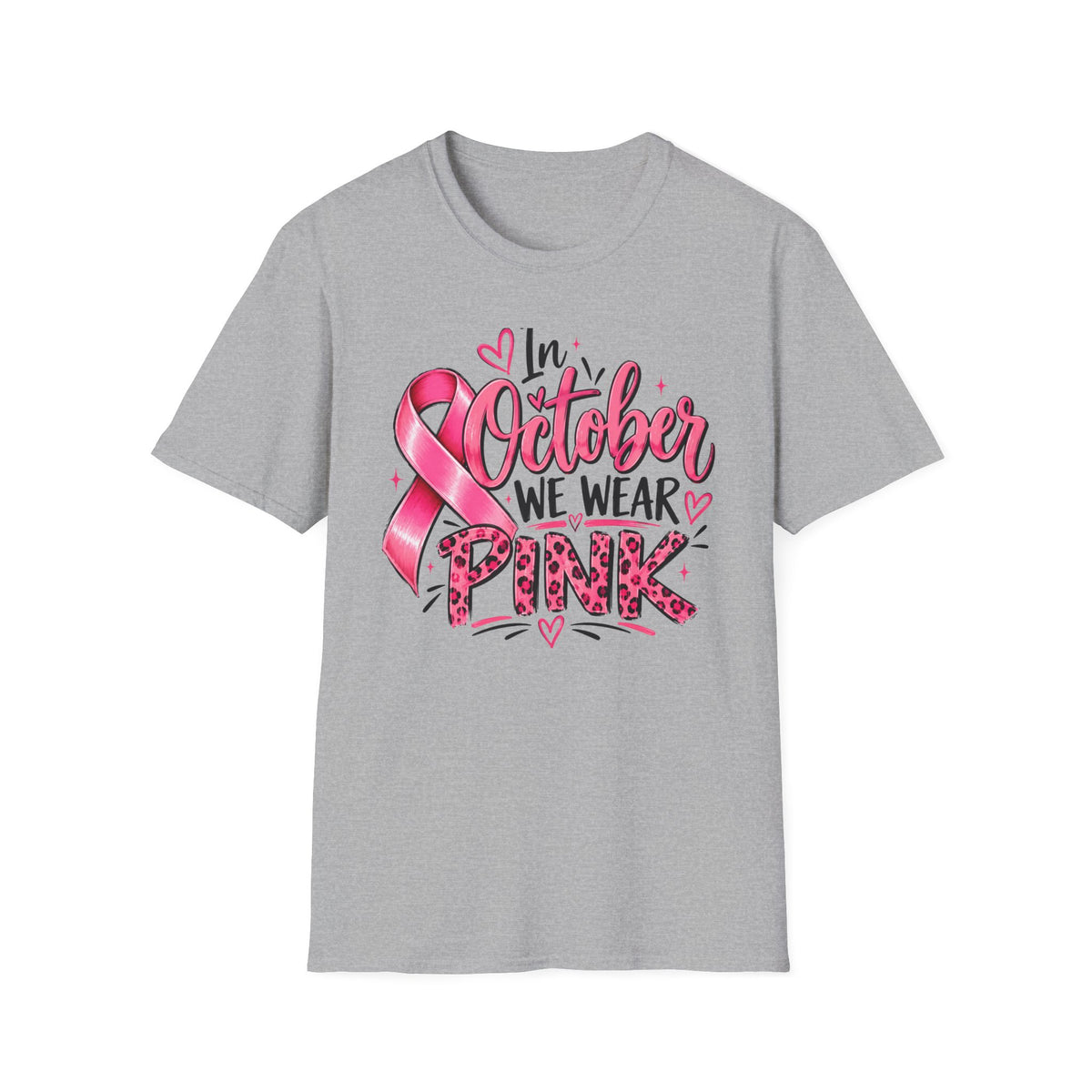 October We Wear Pink T-Shirt | Pink Ribbon Shirt | October Tee
