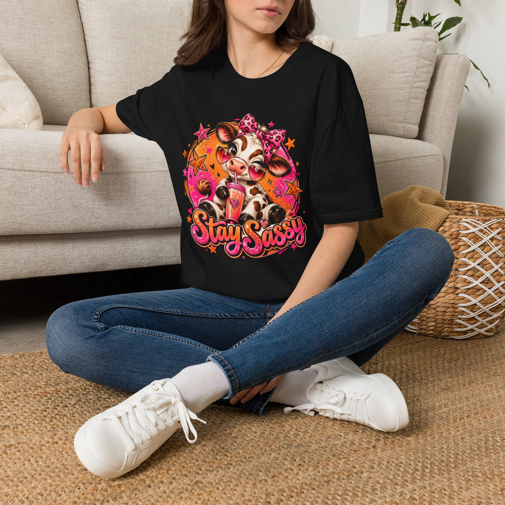 Stay Sassy Cow T-Shirt | Cute Cow Shirt | Funny Sassy Tee
