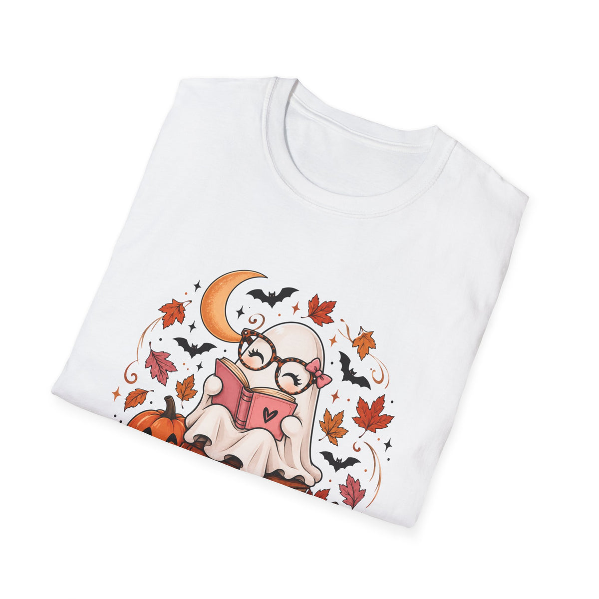 Ghost Reading T-Shirt | Cute Fall Halloween Shirt | Book Lover Tee