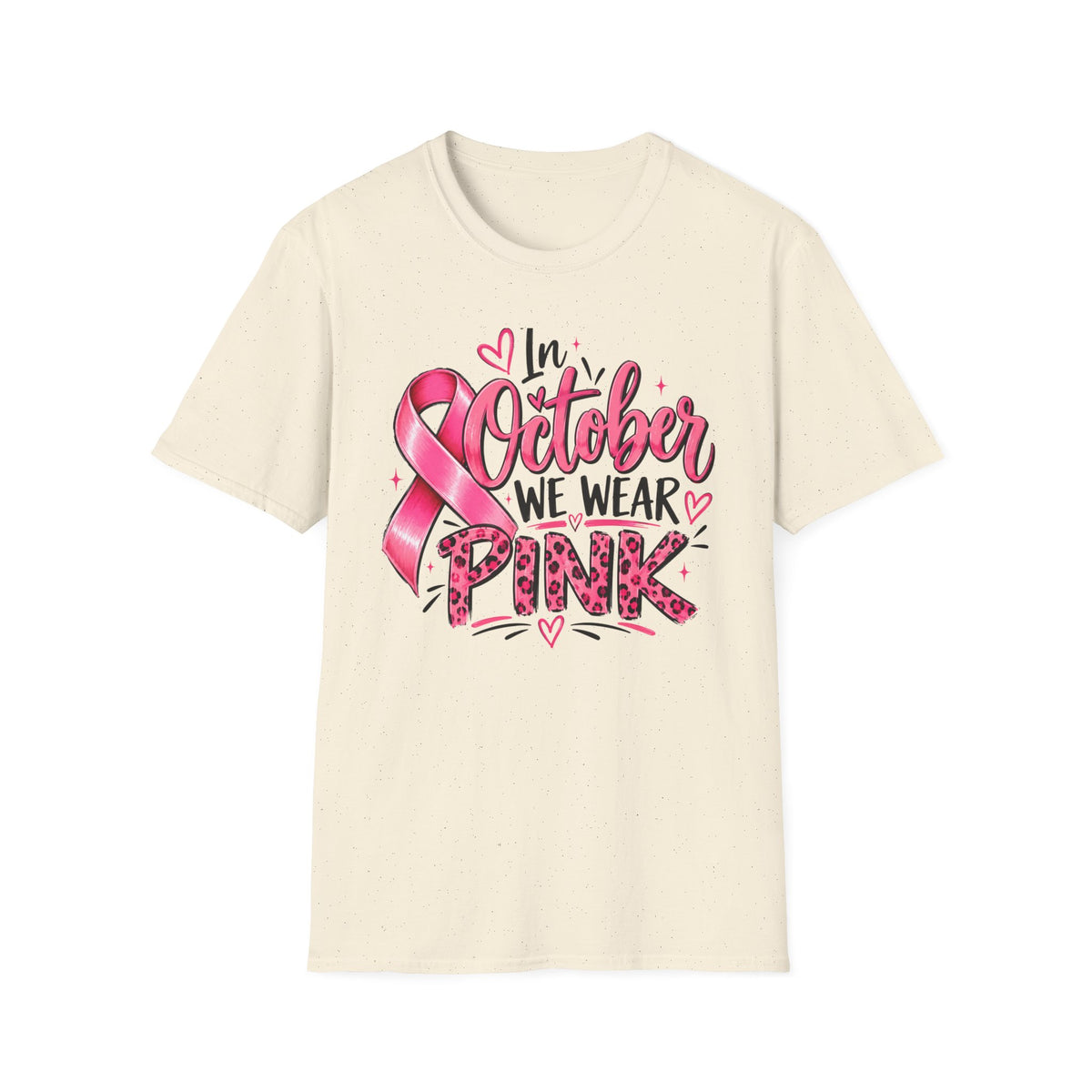 October We Wear Pink T-Shirt | Pink Ribbon Shirt | October Tee
