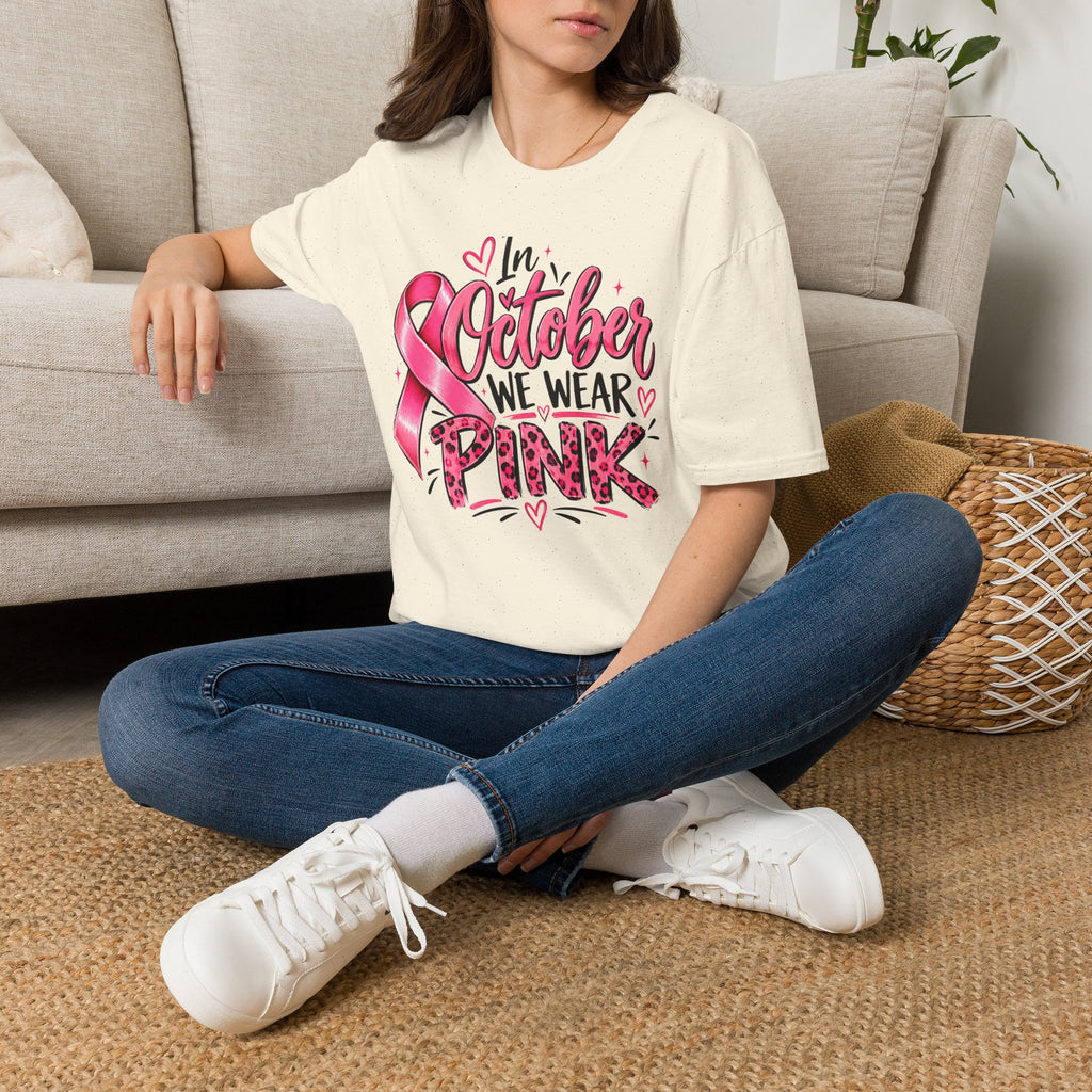 October We Wear Pink T-Shirt | Pink Ribbon Shirt | October Tee