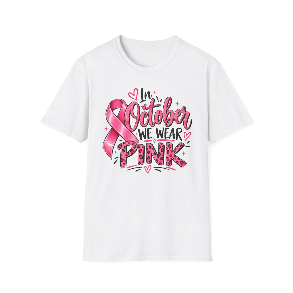 October We Wear Pink T-Shirt | Pink Ribbon Shirt | October Tee